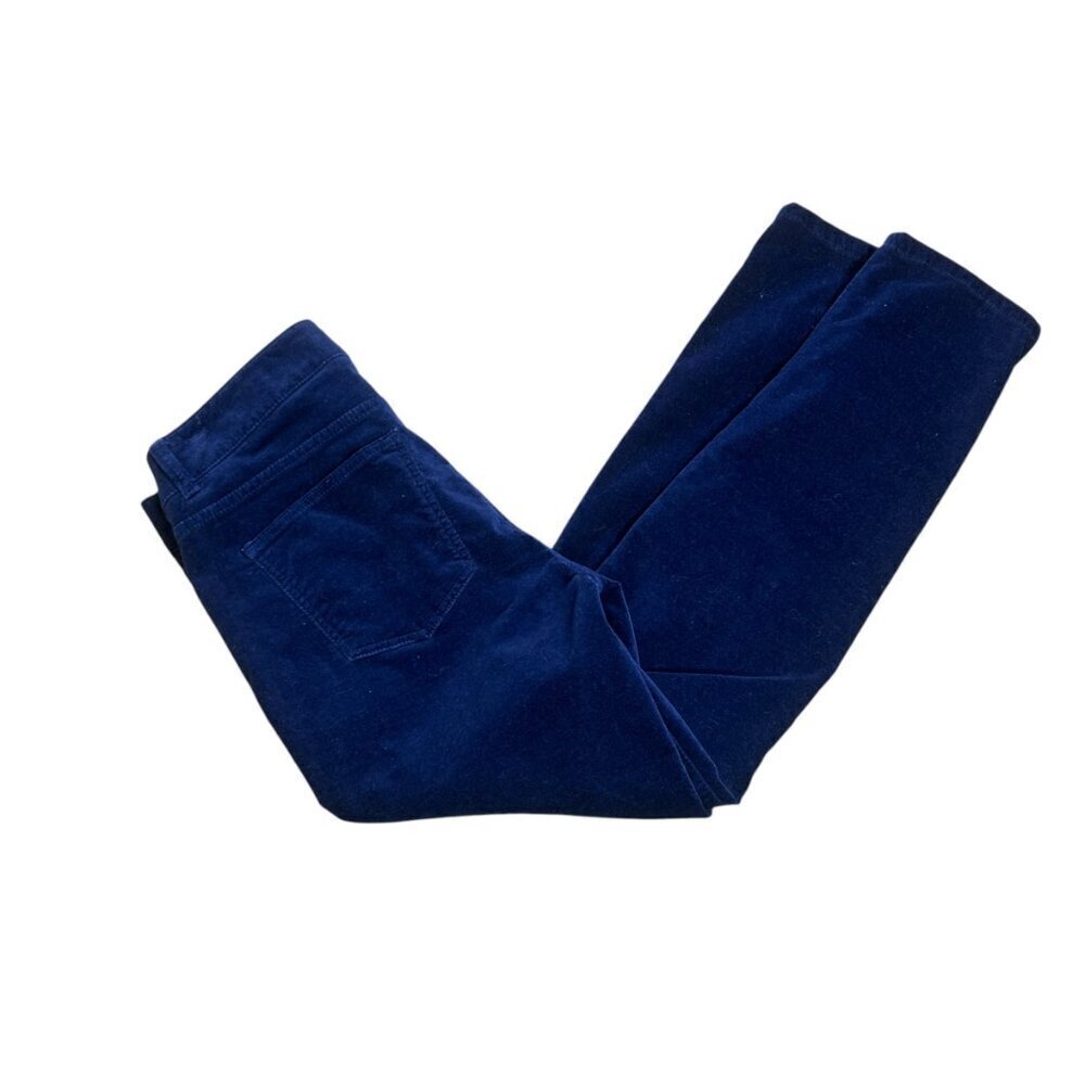 Talbots Navy Blue Velvet Velour Signature Stretch Jeans Size 6 Petite